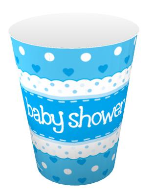 Oaktree Baby Shower Blue 9oz/266ml Cups 8pcs - Partyware
